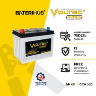 [Installation Provided] Bateri Kereta 75D23L Voltec Hybrid WET | Car Battery 55D23L BateriHub