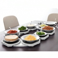 360° Rotating Lazy Susan Turntable - Adjustable & Expandable, Suitable For Rectangular Dining Tables
