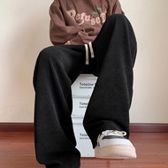 Celana corduroy Thrifthing pria wanita Baggy skinny reguler