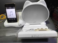 絕版趣味收藏 蘋果Apple IPOD 8G A1288+VOGUE nxt ug-038小白貓造型 授權專用喇叭 臥