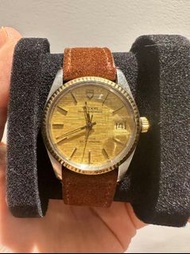 [Rare Dial Linen] Tudor 75203 34mm Prince Oyster Date Automatic with 18K solid gold bezel