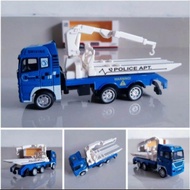 Diecast Mobil Truk Derek Alloy Pullback - Miniatur Truck Towing Anak