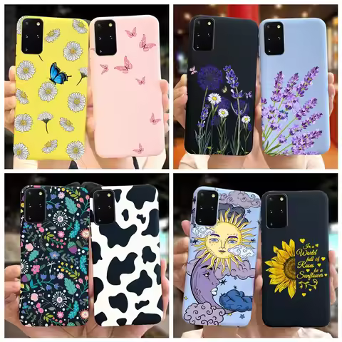 Cute Silicone Flower Case For Samsung Galaxy S20 FE Cover Samsung S20 Plus Phone Case Soft TPU Funda