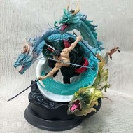 惠美玩品 海賊王 GK 公仔 2112 三頭龍 索隆 場景 雕像 縮小版 模型 擺件 盒裝