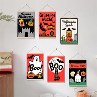 [6-piece set] Halloween theme/DIY hanging painting/paint by number set/living room decoration