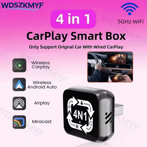 2in1/4in1 AI Smart Box Wireless CarPlay Dongle Wireless Android Auto Adapter Car Intelligent Systems