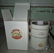 (吃貨小鷄)雙層不鏽鋼便當盒Foodie G double deck stainless steel insulated meal box