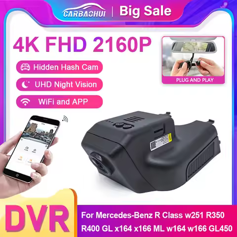 New 4K Plug and Play Car Dvr Dash Cam for Mercedes Benz R Class w251 R350 R400 GL x164 x166 ML w164 