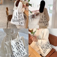 Crossbody Bag Love is language Screen 2 Colors