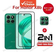 2 IN 1 Tempered Glass Screen protector + Camera Lens Glass Screen Protector for Honor X8b