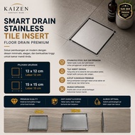 Smart Drain Stainless 12x12 CM / 15x15 CM Floor drain Tile insert