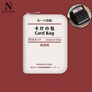 NALLCHEER Wallet simple card bag Anti-theft brush organ card bag multi-card zipper purse certificate bag
