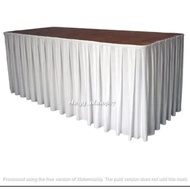 / TABLE DECORATION/ TABLE SKIRT TABLE SKIRT WITH Ruffles 75CM HEIGHT X 600CM LENGTH