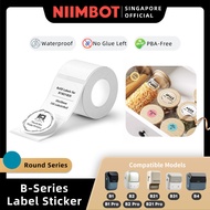 NIIMBOT Round Label Sticker for B1 B2 B21 B1 Pro B2 Pro B21 Pro B31 B4 Thermal Waterproof Circle Tap