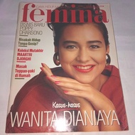 Majalah Femina langka tahun 1990 cover Laras