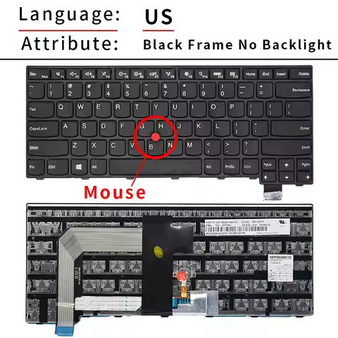 Layout Keyboard For Lenovo ThinkPad T460P T470P Backlit Keyboard 00UR367 01ER881 T460S T470S New S2 