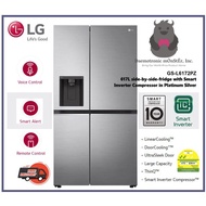 LG GS-L6172PZ Side by Side Fridge with Smart Inverter Compressor in Platinum Silver (617L) 2 Ticks