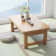 Foldable Tea Table Solid Wood Tatami Small Coffee Table Bay Window Table Bed Study Table Computer Lo