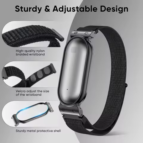 Soft Nylon Strap for Plaud NotePin Ai /S Ai Voice Recorder Breathable Wristband with Metal Frame Ban