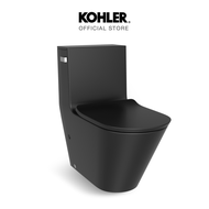 KOHLER (จัดส่ง 5-7 วัน) Brazn 1-PC 3/4.8L w/french curve quiet close seat honed black K-22378X-C-HB1