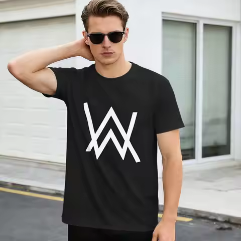 Man T-Shirt A-Alan Walker T-Shirts Fashion Summer Tee Shirt Vintage Cotton Tops Birthday Gift,