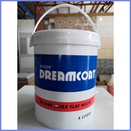 ❉ ⚘ NATION DREAMCOAT FLAT LATEX WHITE | 1 LITER AND 1 GALLON | WATERBASE PAINT | NO ODOR
