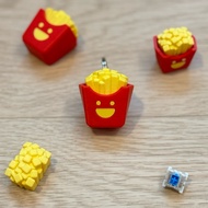 Happy Fries 3D Printed Fidget Clicker Keychain