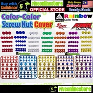 King Drag Screw Nut Cap 30Pcs Screw Cover Titanium Bolt Cap Skru Universal Y15ZR LC135 Y125ZR NMAX N