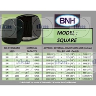 [PRE - ORDER] BNH POLYETHYLENE WATER STORAGE CISTERN [MODEL : SQUARE]