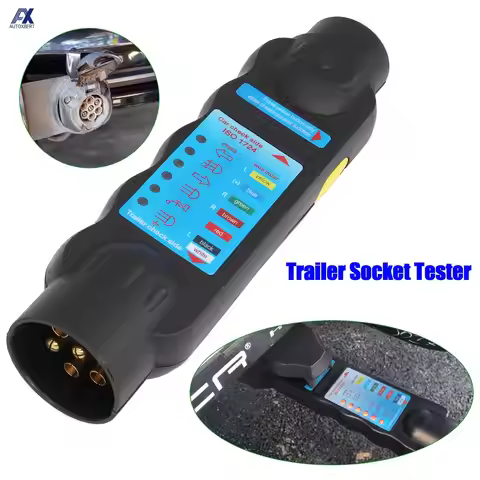European 7 Pin 12V Trailer Socket Tester High Quality Wiring Circuit Light Test Tool Truck Accessori