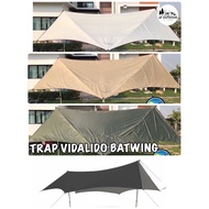(ประกัน1ปี) Vidalido Trap ขนาด 4.4x4.5 M  ฟลายชีท vidalido ผ้าทาร์ปกันฝน ผ้าใบกันแดดกันฝน สินค้ามือ 1 ขาวเฉพาะผ้า Vidalido batwing