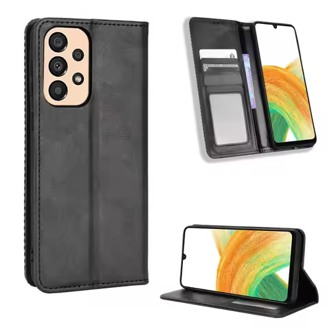 For Samsung Galaxy A33 A53 A73 5G Luxury Flip PU Leather Wallet Magnetic Adsorption Case For Samsung