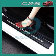 Mazda CX-5 CX5 KF (2017-2024) Door Sill Protector Plate Carbon Stickers KF 2017 - 2024 Car Accessori