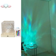 Aurore Star Sky Projector, Water Wave Night Light, Projector Night Light, 16 Colours Cube Crystal Au