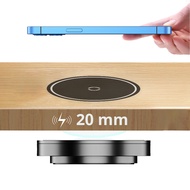 แท่นชาร์จแบตเตอรี่แบบไร้สายล่องหนที่สร้างขึ้นในเฟอร์นิเจอร์โต๊ะที่ชาร์จแบบไร้สายระยะไกล20มม. สำหรับ iPhone Samsung โต๊ะชาร์จ Qi YI YI8