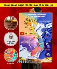 Tranh bản đồ 34 tỉnh việt nam 3d tráng gương bản đồ gỗ 3D tráng gương 34 tỉnh Việt nam bản đồ việt n