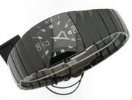 福利品箱子不佳 主機全新 雷達表 RADO R13798152 辛特拉黑色陶瓷中性手錶