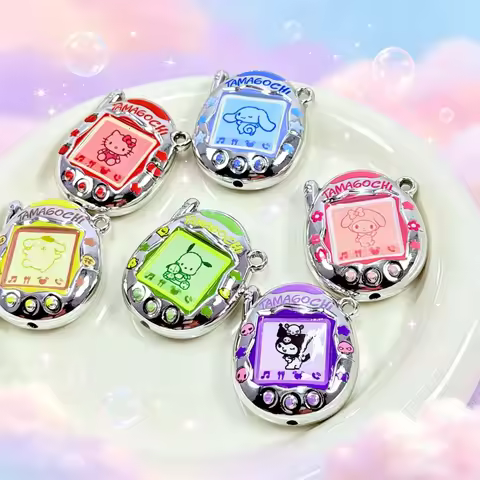 Hello Kitty Kuromi My Melody Cinnamoroll Pompompurin Pochacco Sanrio Kawaii Cartoon Bag Charm Keycha