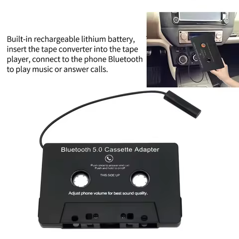 Universal Bluetooth 5.0 Converter Car Ttape Converter Car MP3/SBC/Stereo Bluetooth Audio Cassette Pl