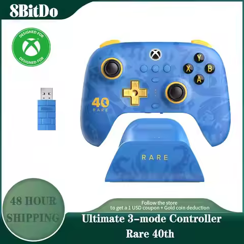 8BitDo Ultimate 3-mode Rare 40th Controller，Gamepad with Hall Effect Joysticks for Xbox Series X|S,X