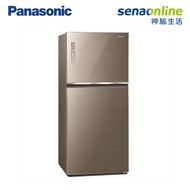 Panasonic 650L無邊框玻璃變頻雙門電冰箱 翡翠金 NR-B651TG-N【贈基本安裝】