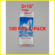 ◳ ◊☜ ◎ 3×16" PLASTIC SA YELLO, ICE PLASTIC BAG, ICE TUBIG, PLASTIC PACKAGING,1 REAM -1000 PCS