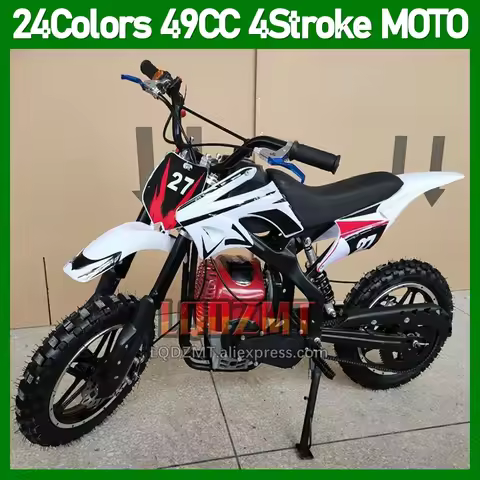 Dirt Bikes Mini Motorcycle 4Stroke 49CC 50CC ATV Off-Road Superbike Gasoline Scooter Adult Children 