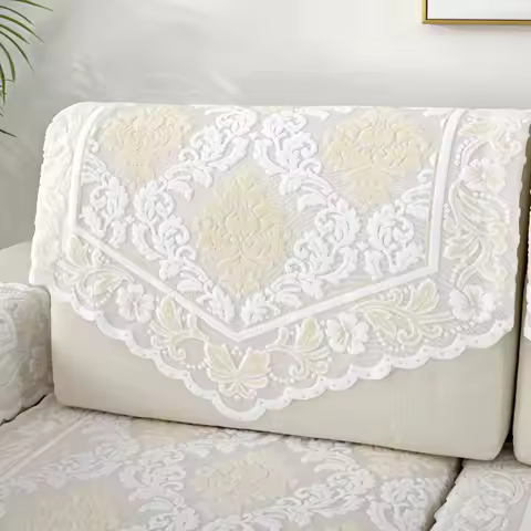 Simple modern sofa cover towel thickened encryption non-slip lace sofa cushion backrest towel armres