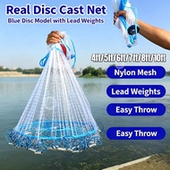Jala Ikan Jaring Ikan Frisbee Fishing Net Bubu Ikan Hand Casting Fish Net Nylon Jala Udang Jaring Sh