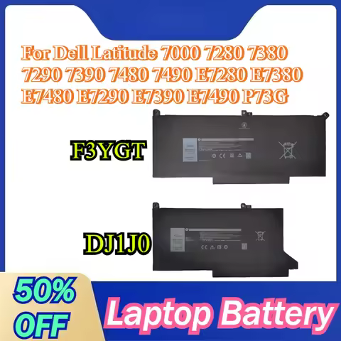 High-Quality Battery DJ1J0 F3YGT For Dell Latitude 7000 7280 7380 7290 7390 7480 7490 E7280 E7380 E7