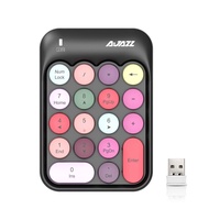 AK18 2.4GHz Wireless Numeric Keypad, 18 Keys Retro Typewrite Round Key Silent Portable Number Pad fo