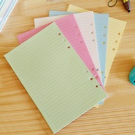 A5 A6 50 Sheet 5Colors Loose Leaf Notebook Paper Refill Spiral Binder Index Inner Pages Line Blank G