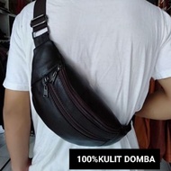 Men's Women's Genuine Sheepskin Sling Bag WaiStbag Sheepskin Cool Boys Girls