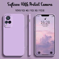 Softcase Macaron Polos Camera Protect For Vivo V21 4G V21 5G V21E - Case hp Vivo V21 4G V21 5G V21E 